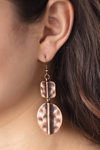 Paparazzi Lure Allure - Copper Earrings