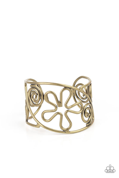 Paparazzi Groovy Sensations - Brass Cuff Bracelet