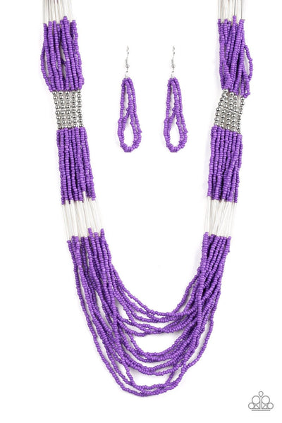 Paparazzi Let It Bead Purple Seed Bead Necklace