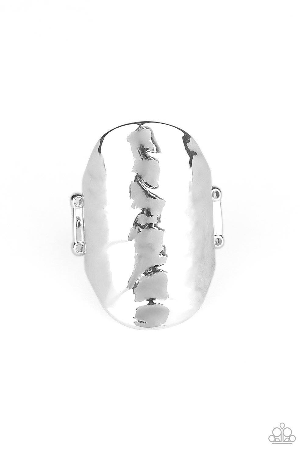 Paparazzi Retro Ripple Silver Ring