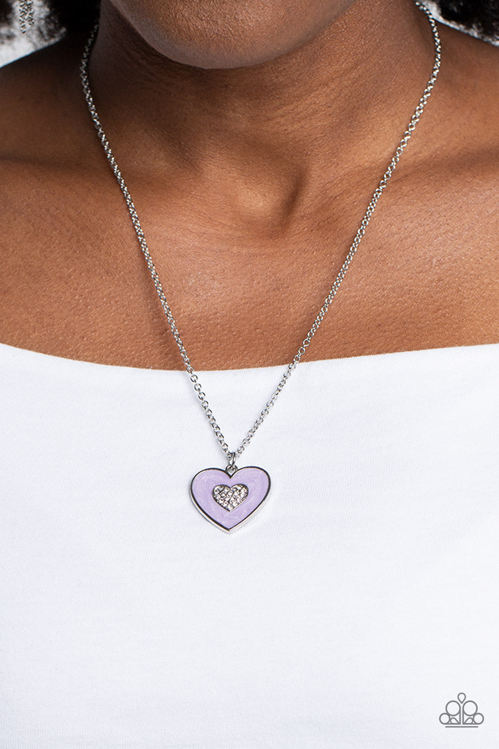 Paparazzi So This Is Love - Purple Heart Necklace
