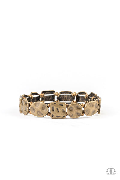 Paparazzi Hammered Harmony - Brass Bracelet