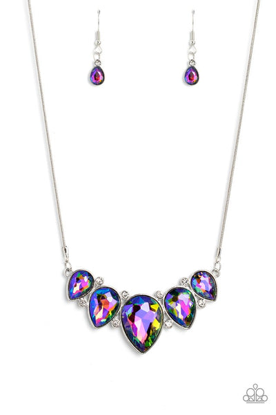 Paparazzi Regally Refined - Multi UV Shimmer Necklace