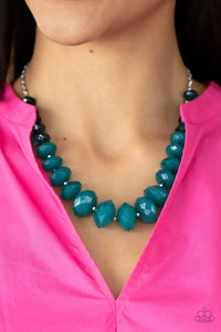 Paparazzi Happy Glow Lucky Blue Necklace