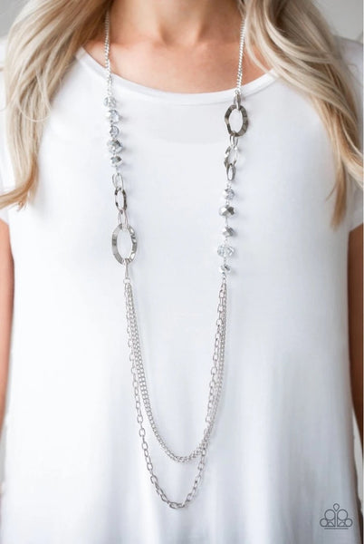 Paparazzi Modern Girl Glam Silver Necklace