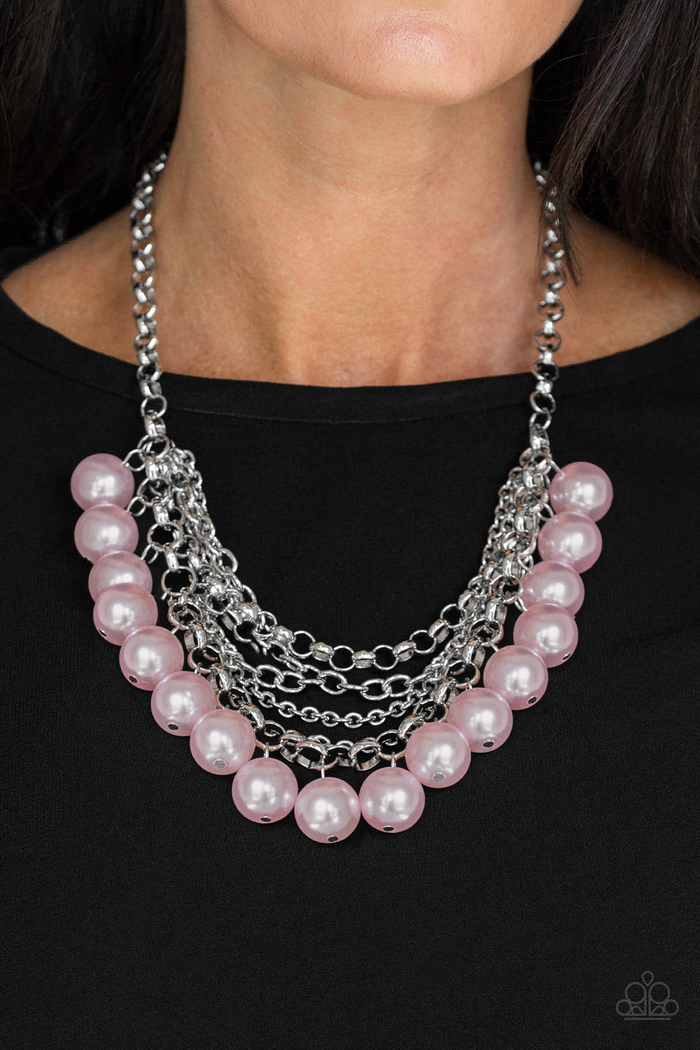 Paparazzi One-Way WALL STREET - Pink Necklace