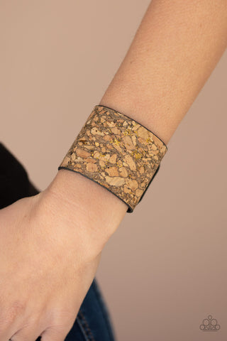 Paparazzi Cork Congo - Brass Bracelet