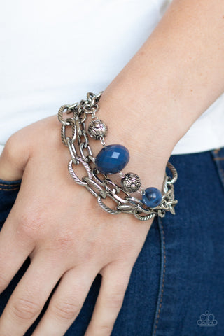 Paparazzi Mega Malibu - Blue Bracelet