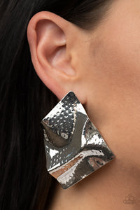 Paparazzi Modern Maverick - Silver Earrings