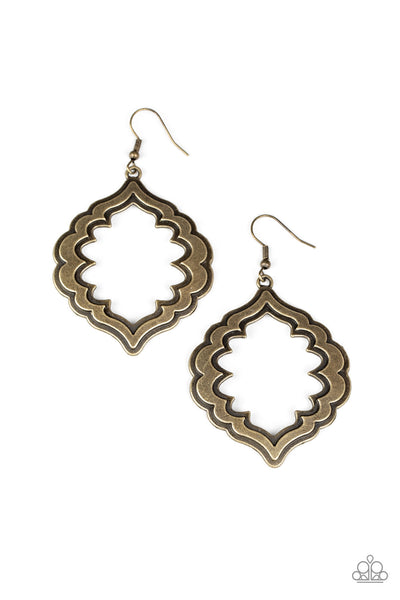 Paparazzi Taj Mahal Majesty - Brass earruu