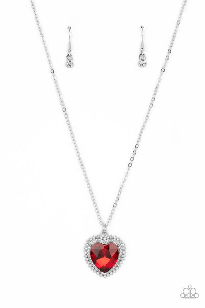 Paparazzi Sweethearts Stroll - Red Heart Necklace