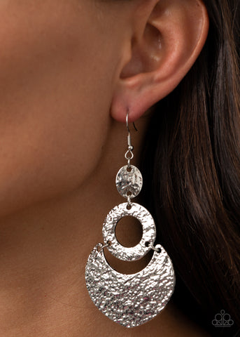 Paparazzi Shimmer Suite - Silver Earrings