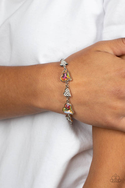 Cluelessly Crushing - Multi Iridescent Bracelet