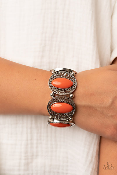 Paparazzi Eastern Escapade - Orange Bracelet