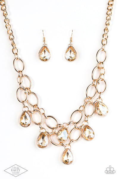 Paparazzi Show Stopping Shimmer - Gold Necklace