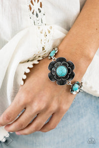 Paparazzi Badlands Blossom Blue Bracelet