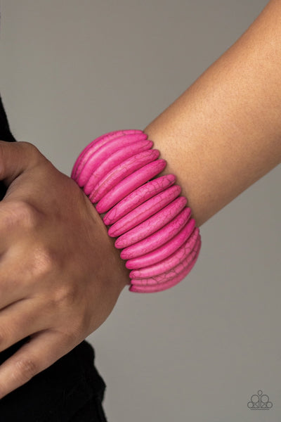 Paparazzi Naturally Nomad - Pink Bracelet