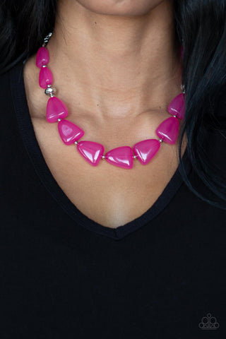 Paparazzi Tenaciously Tangy - Pink Necklace