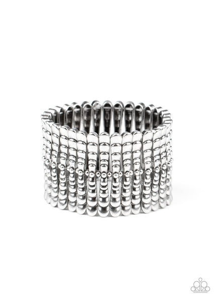 Paparazzi Level The Field - Silver Bracelet