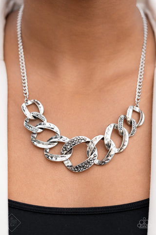 Paparazzi Bombshell Bling Necklace and Tick Tick Bomb Hoop Earrings 2 Piece Set