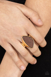 Paparazzi Perfectly Petrified - Gold Ring