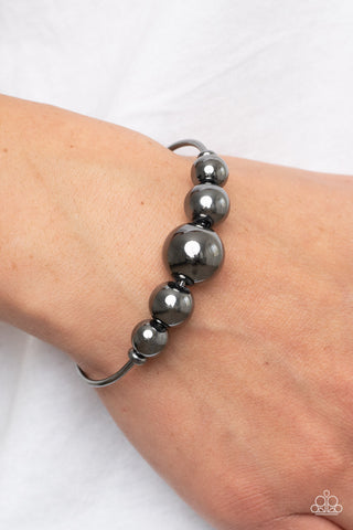 Paparazzi Bead Creed - Black Cuff Bracelet