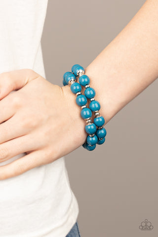 Paparazzi Bubble Blast Off Blue Bracelet