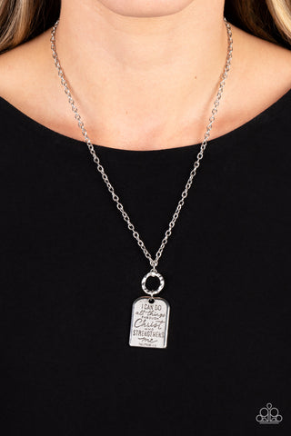 Paparazzi Persevering Philippians - Silver Necklace