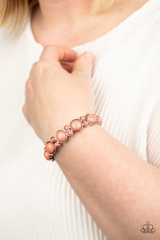 Paparazzi Bubbly Belle Orange Bracelet