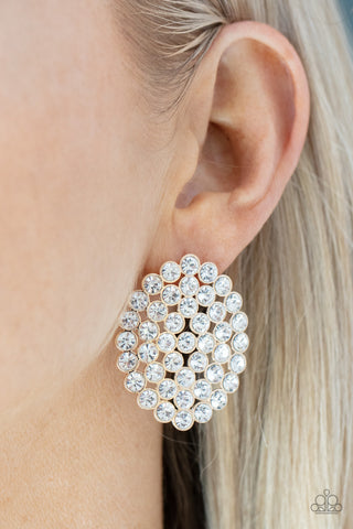 Paparazzi Drama School Dropout Gold Earrings