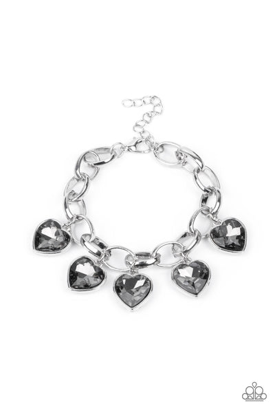 Paparazzi Candy Heart Charmer Silver Bracelet