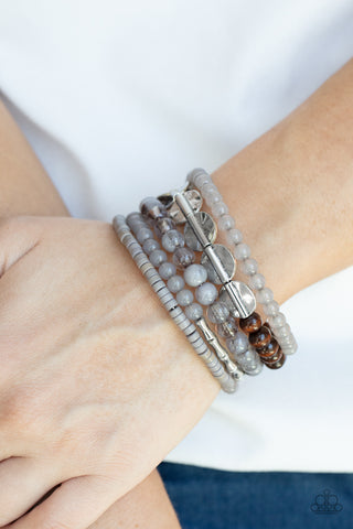 Paparazzi Free-Spirited Spiral Silver Bracelet