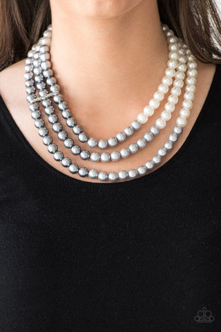 Paparazzi Times Square Starlet - Multi White Pearl Necklace