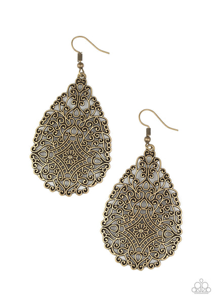 Paparazzi Napa Valley Vintage - Brass Earrings