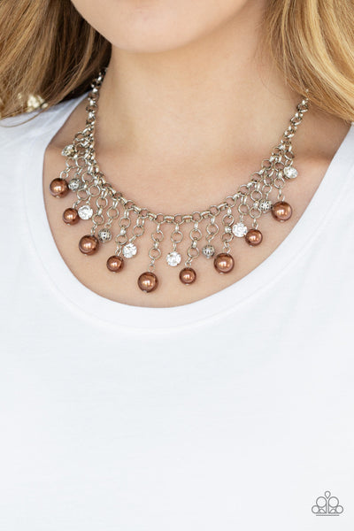 Paparazzi HEIR-headed - Brown necklace