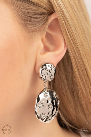 Paparazzi Industrial Fairytale - White Clip on Earrings