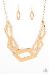 Paparazzi Break The Mold Gold Necklace