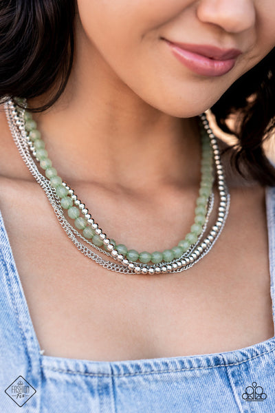 Paparazzi Boardwalk Babe - Green Necklace