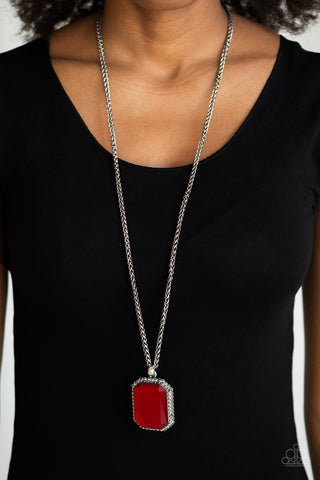 Paparazzi Let Your HEIR Down - Red Necklace