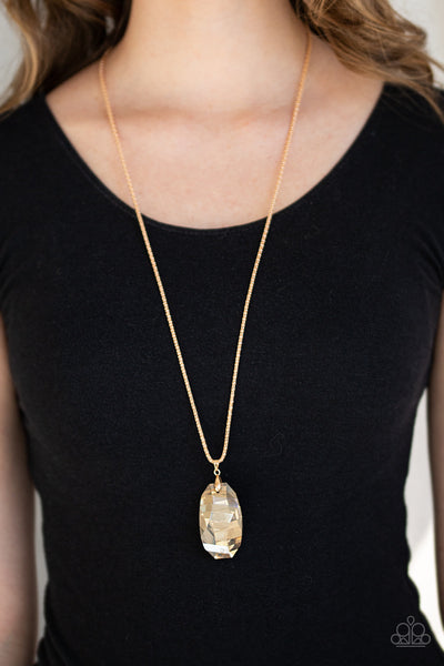 Paparazzi Gemstone Grandeur - Gold Necklace