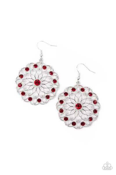 Paparazzi Posy Proposal - Red Earrings