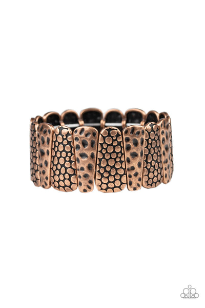 Paparazzi Texture Takedown - Copper Bracelet