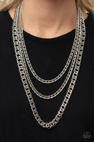 Paparazzi Chain of Champions Silver Necklace