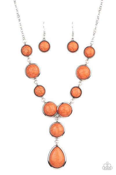 Paparazzi Terrestrial Trailblazer Orange Necklace