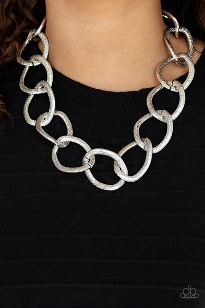 Paparazzi Industrial Intimidation - Silver Necklace