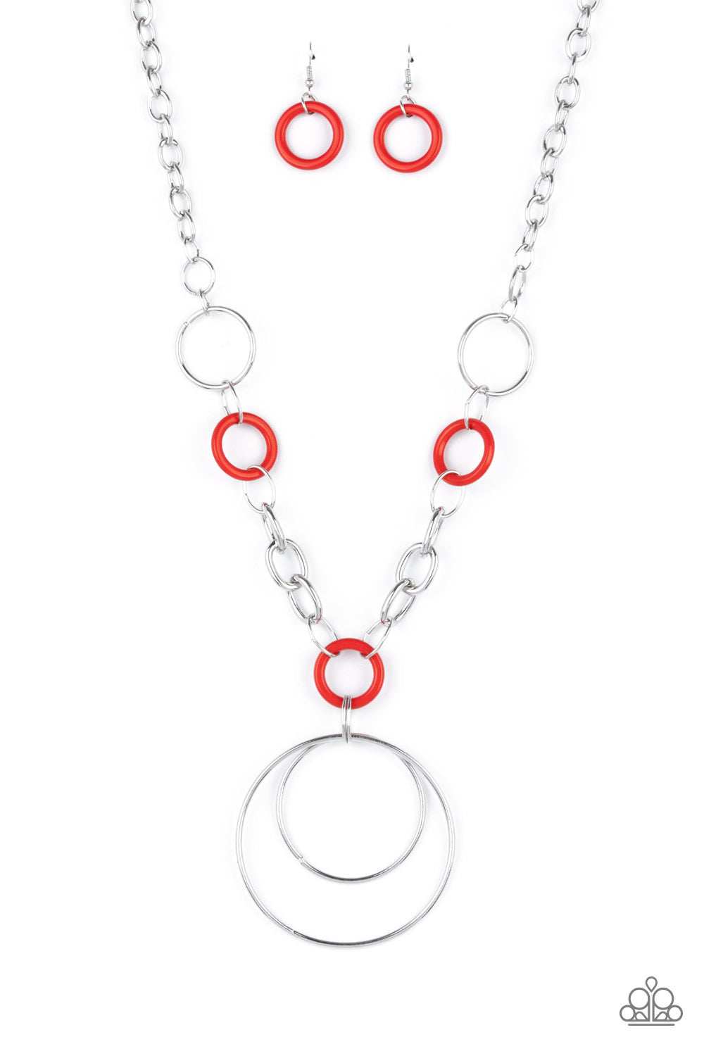 Paparazzi HOOP du Jour Red necklace