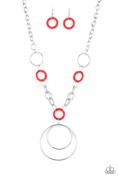 Paparazzi HOOP du Jour Red necklace