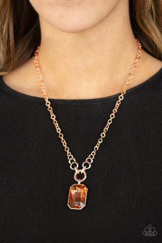 Paparazzi Queen Bling - Copper Necklace