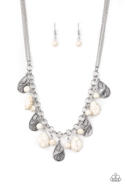 Paparazzi Terra Tranquility - White Necklace