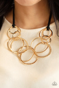 Paparazzi Spiraling Out of COUTURE - Gold Necklace